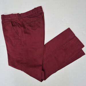 Tommy Hilfiger Chino Pants Mens W30 L30 Maroon Burgundy Regular Straight Fit
